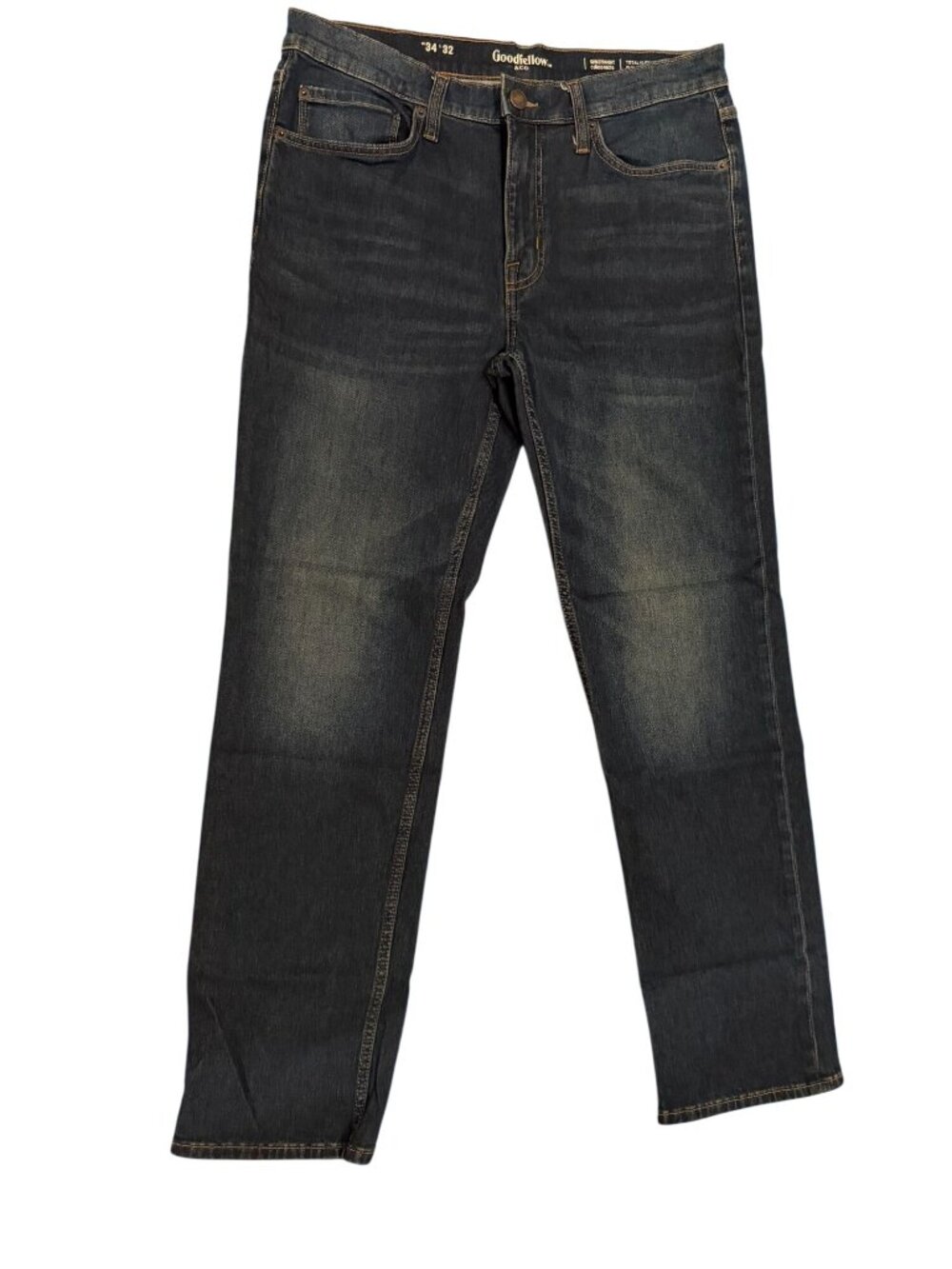 Goodfellow & Co Mens Slim Straight Fit Jeans 34x32 Dark Wash Denim Total Flex St